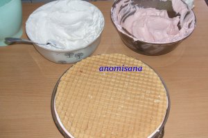 Tort Mikey Mouse cu cremă diplomat de vişine şi banane