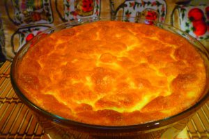 Budinca de cartofi la cuptor cu salau si ardei