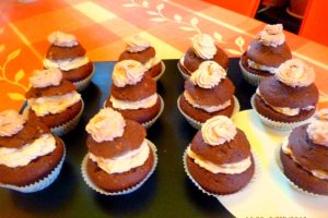 Briose cu cafea,mascarpone si pireu de castane