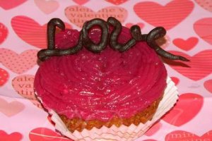 Cupcakes cu sfecla si rodie