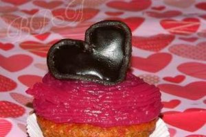 Cupcakes cu sfecla si rodie