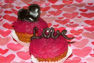 Cupcakes cu sfecla si rodie