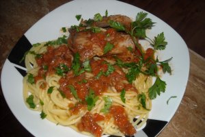 Pui cacciatore cu paste