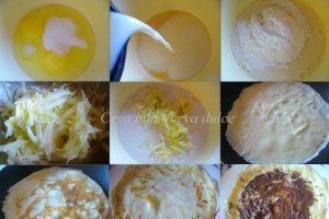 Clatite cu mere si crema nugat