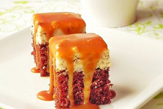 Prajitura cu mousse de nuca si caramel