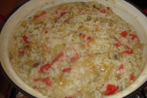 Friptura de pui cu pilaf  cu legume