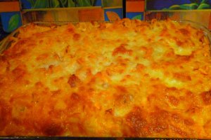 Budinca de paste cu pui si ciuperci