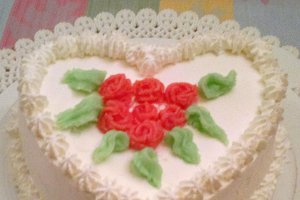 Tort inima de cafea