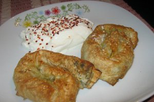 Placinta cu spanac şi carne tocata