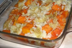 Dovleac cu orez si zahar caramelizat