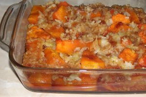 Dovleac cu orez si zahar caramelizat
