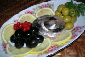 Aperitiv floare din peste marinat