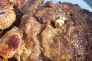 Ceafa si piept de porc la gratar