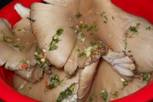 Ciuperci pleurotus marinate la cuptor