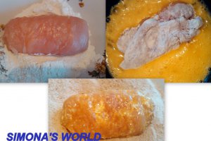 Cordon bleu cu legume sotate