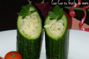 Cus-cus cu salata de fructe de mare