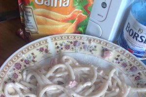 Spaghete cu bacon