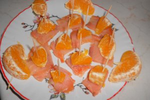 Somon afumat cu portocala