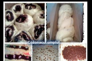 Cozonac cu nuca,cacao,rahat,stafide
