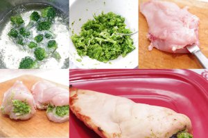 Rulada de piept de pui cu brocoli