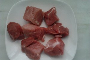 Fasole verde scazuta, cu muschi de porc