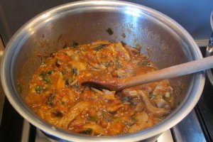 Tortellini cu branza, ciuperci si spanac