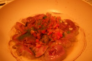 Ficatei de pui cu legume si sos de smantana