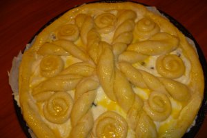 Placinta cu ricotta, mere si stafide