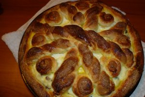 Placinta cu ricotta, mere si stafide