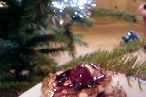 tort cu crema de vanilie si crema de visine