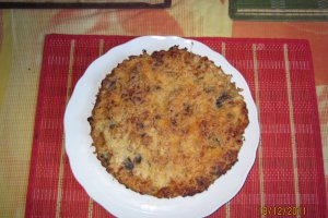 Tarta cu ciuperci si carne tocata de pui