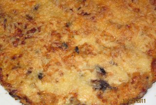 Tarta cu ciuperci si carne tocata de pui