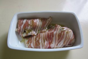 Trunchi de grenadier invelit in bacon