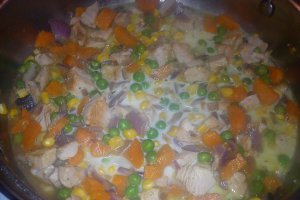 Placinta cu file de curcan si legume