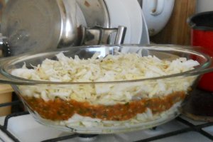 Varza in straturi cu carne tocata