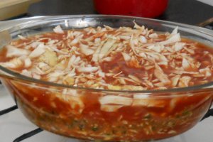 Varza in straturi cu carne tocata