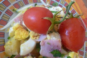 Salata orientala cu prosciutto si mozzarella