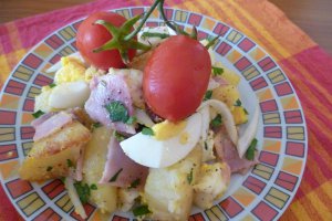 Salata orientala cu prosciutto si mozzarella