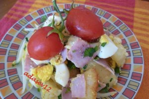 Salata orientala cu prosciutto si mozzarella