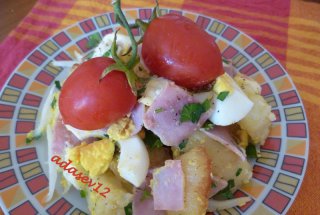 Salata orientala cu prosciutto si mozzarella