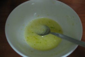 Somon pane cu mujdei si mamaliguta
