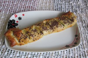 Strudel cu spanac si jambon