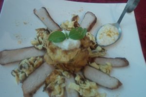 Cotlet de porc cu dovlecei pane