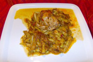 Mancare de fasole pastai si pui