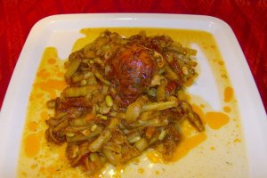 Mancare de fasole pastai si pui