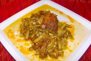 Mancare de fasole pastai si pui