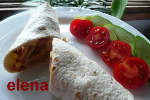 Aperitiv cu ou in pita arabeasca