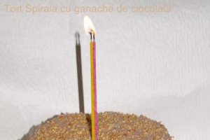 Tort Spirala cu crema ganache de ciocolata(reteta nr.400)