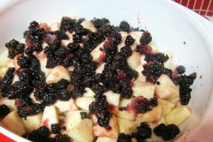 Crumble cu mere si mure