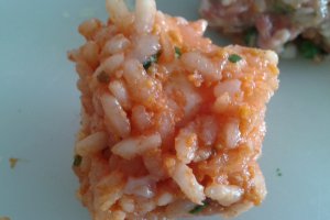 Bulete de pui cu orez si mozzarella